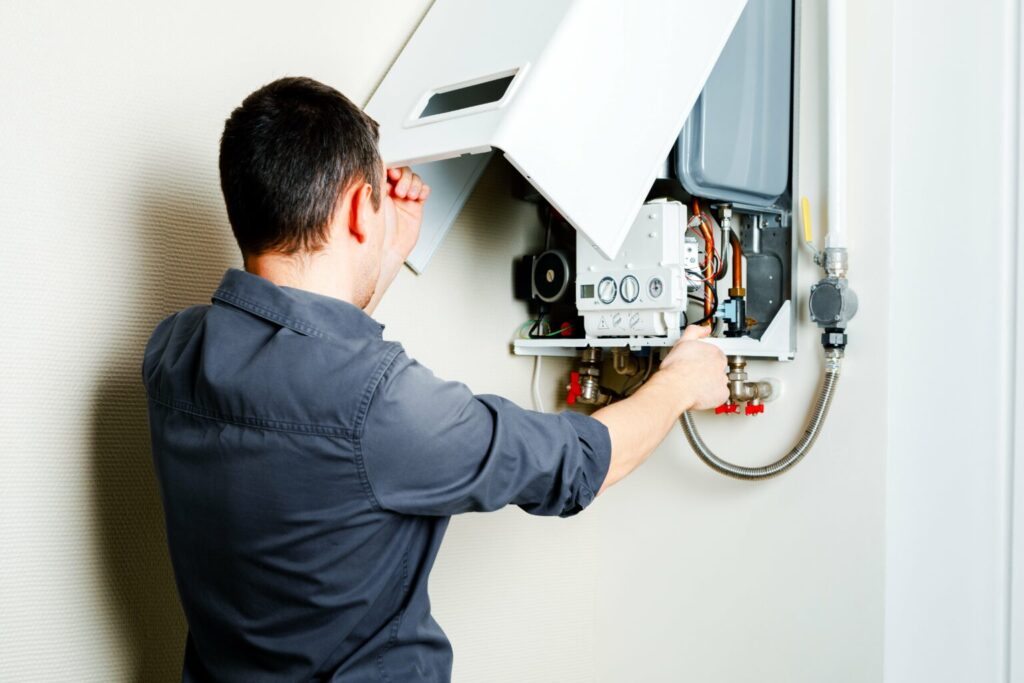 Hydronic heating and ducted gas heating