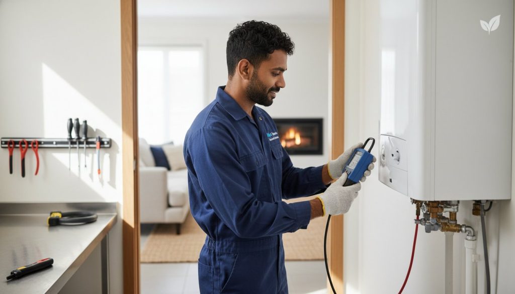 Hydronic heating system service