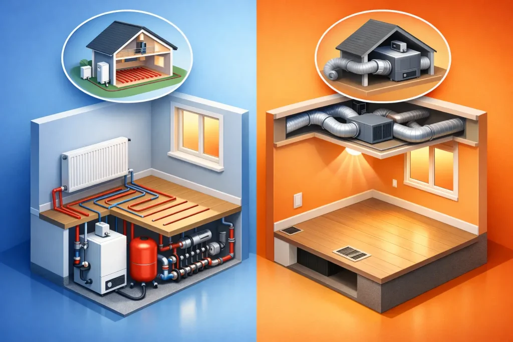 Hydronic Heating vs Ducted Heating